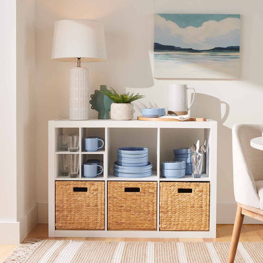 Better Homes & Gardens 6 Cube Storage Organizer, White Texture
