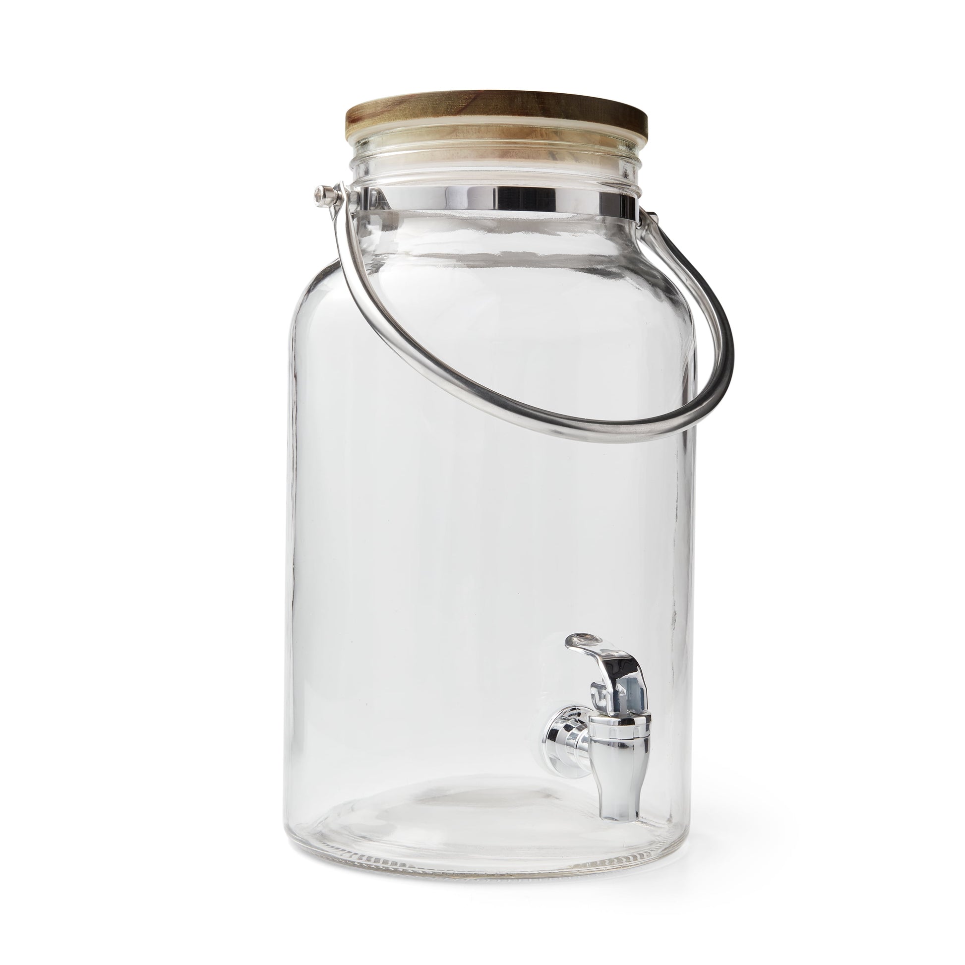 Better Homes & Gardens Dispensador de Bebidas de Vidrio de 1,5 Galones con Tapa de Madera