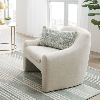 Better Homes & Gardens Emerson Curvy Accent Chair, Truffle Brown Boucle
