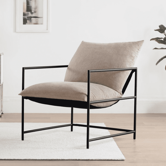 Mainstays Silla Decorativa Tipo Sling con Estructura de Metal, Color Avena