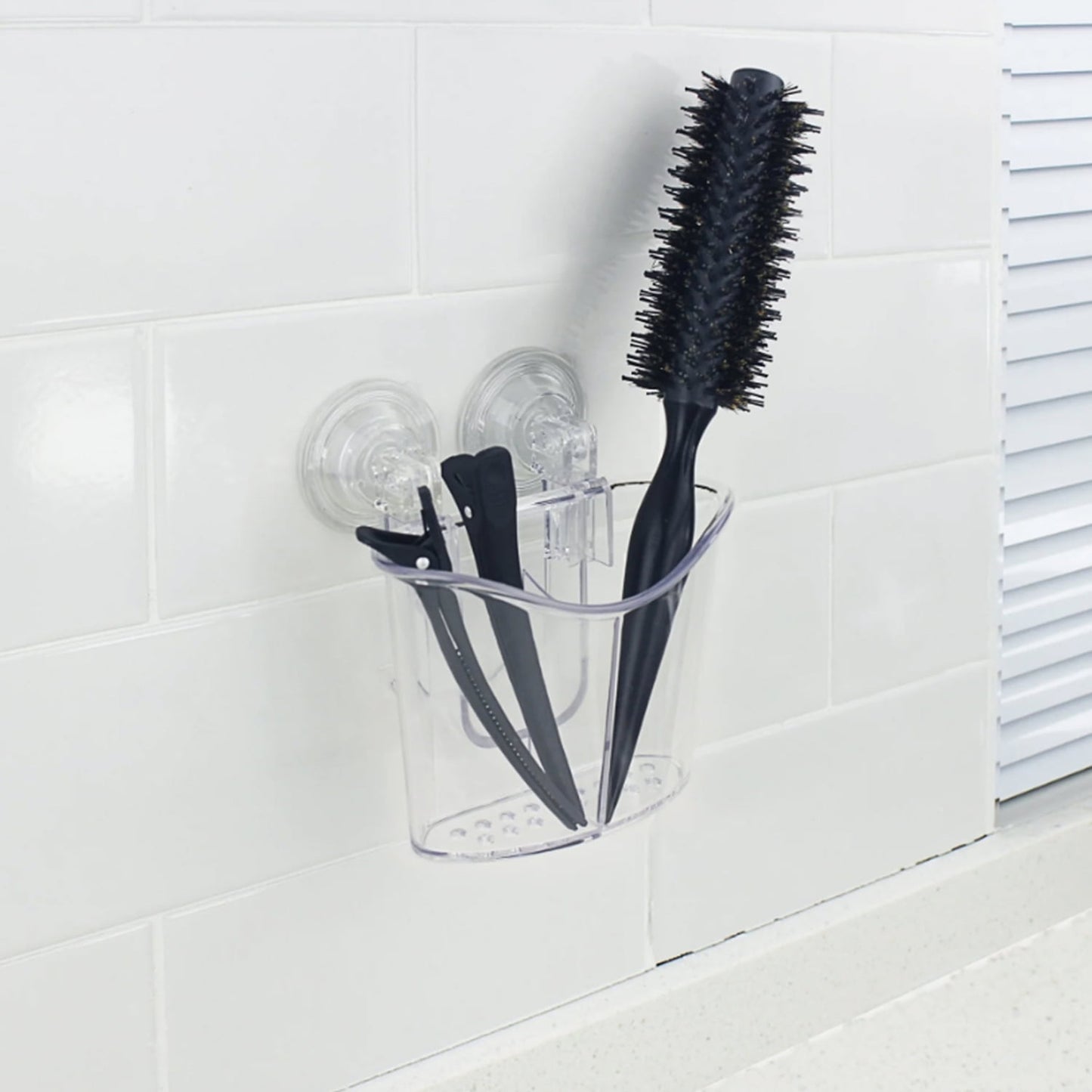 Better Houseware Heavy-Duty Suction Cup Cutlery Holder, Clear, 1422