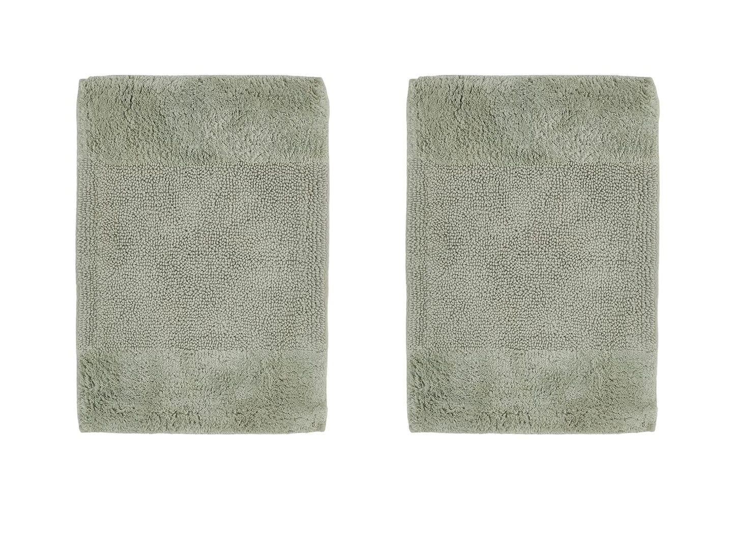 Better Trends 2 Piece Bathroom Rug Set, 100% Cotton, Extra Soft Tufted Bath Mat, Water Absorbent & Non Slip Bath Rug, (Dark Sage) Granada Collection