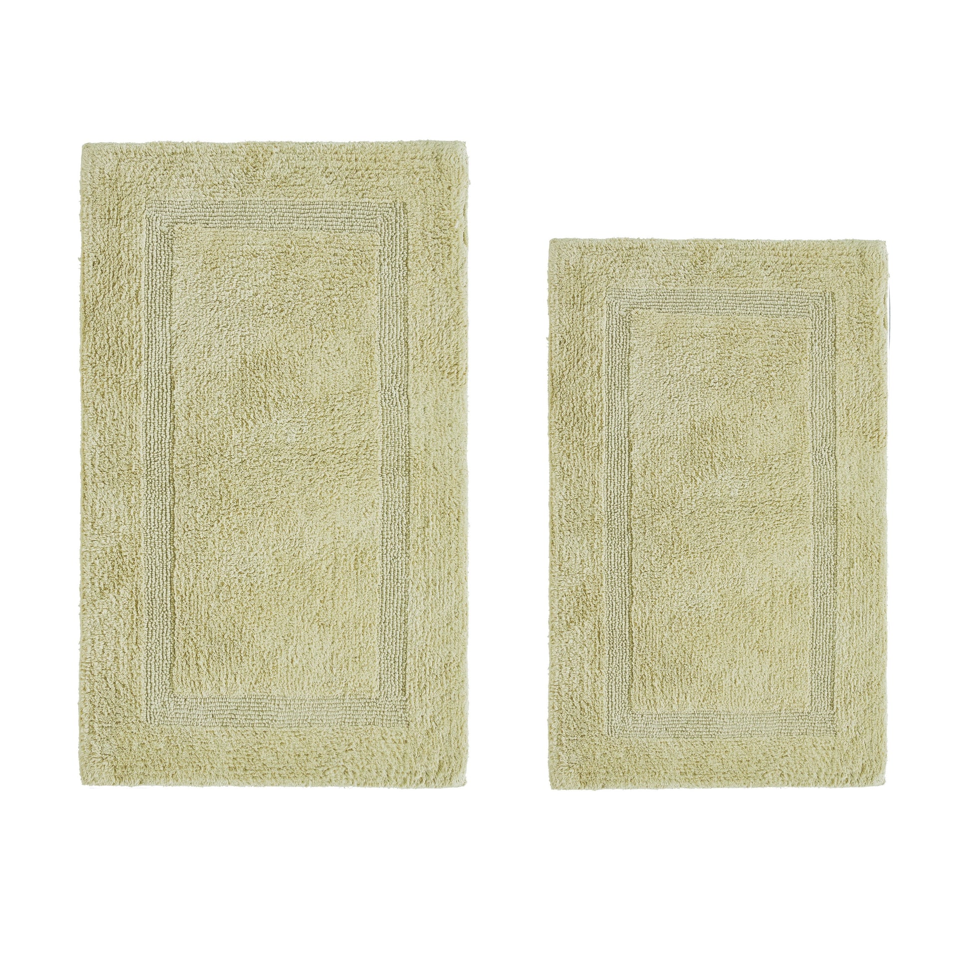 Better Trends Luxury Bathroom Rugs 2 Piece Set 100% Cotton Extra Soft Tufted Bath Rug Water Absorbent, Reversible Washable for Bathroom, Laundry Room 21â€x34â€|24â€x40â€ Sage Lux Collection