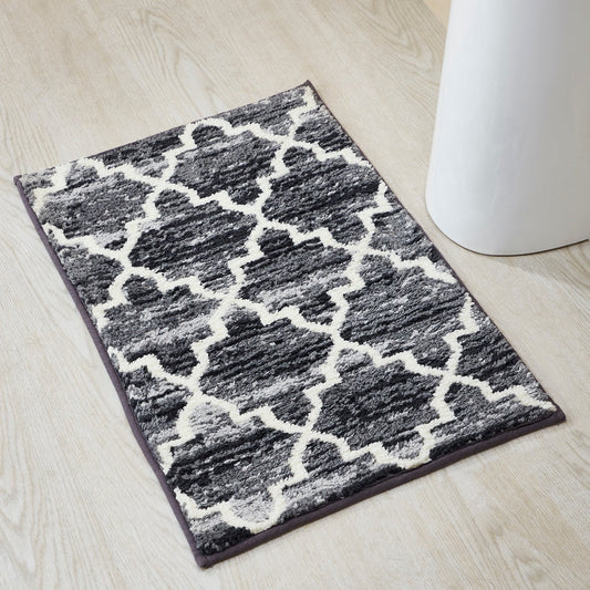 Better Trends 2-Piece Bathroom Rug Set, 17"x 24" & 24"x 40", 100% Cotton Soft, Water Absorbent, Non-Slip, Machine Washable â€“ Ideal for Sink, Tub, Shower, or Bathroom Entry â€“ Savio Collection - Gray
