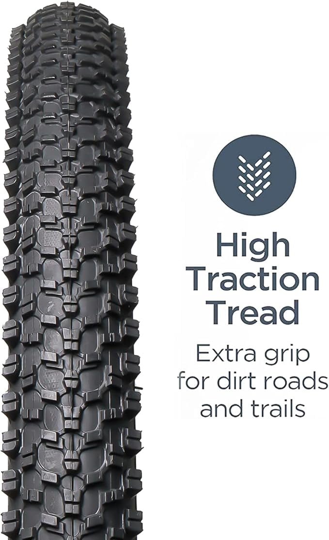 Bike Tire,20/24/26/27.5 Inch Folding Replacement Tire for  Mountain Bicycle-Black/