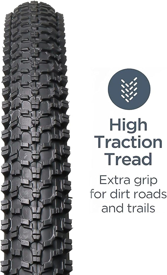 Bike Tire,20/24/26/27.5 Inch Folding Replacement Tire for  Mountain Bicycle-Black/