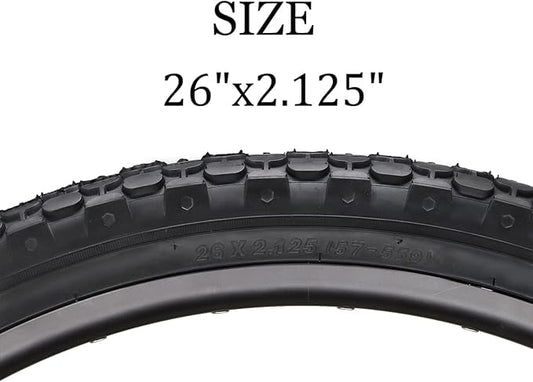  Bike Tire,24/26x2.12 Inch Folding Replacement Tire for Beach Cruiser Bicycle