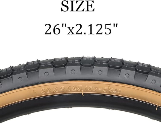 Bike Tire,24x2.12 Inch Folding Replacement Tire for Beach Cruiser Bicycle