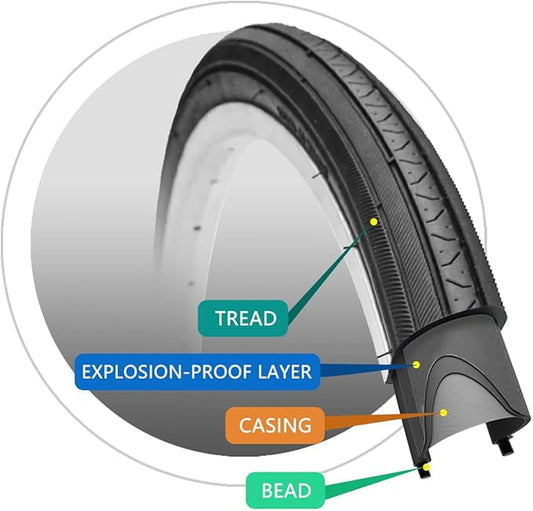 Bike Tire 27 Inch Road Bike Tires 32-630 Folding Bead Replacement Bicycle Tire Set