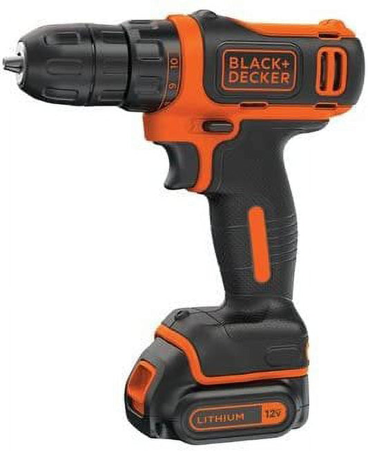 Black & Decker/Dewalt BDCDD12C Cordless Drill/Driver, 12-Volt, Lithium-Ion - Quantity 2