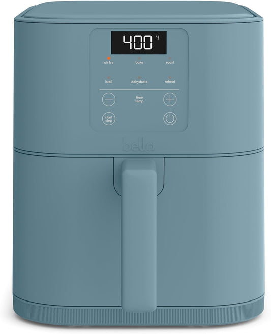 Blossom 6Qt Slim Air Fryer - Fits-anywhere™ Kitchenware, Ceramic Nonstick, 6 Presets, Adjustable Temp, 60-Min Auto Shutoff (3.3lb Capacity)