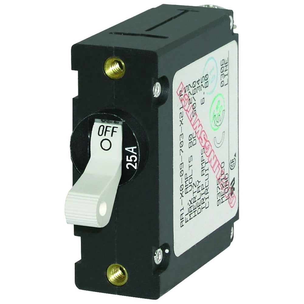 Blue Sea 7218 Ac - Dc Single Pole Magnetic World Circuit Breaker - 25 Amp - 14597