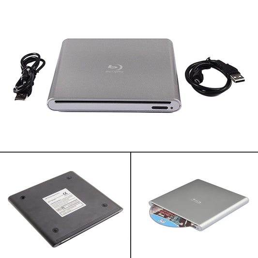 Blue ray Burner USB External BD-R BD DVD CD RW Disc Writer Laptop Movie Player