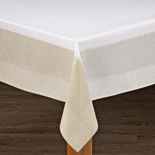 Bohemia Mantel de AlgodÃ³n/poliÃ©ster 60"x104" en Blanco/natural