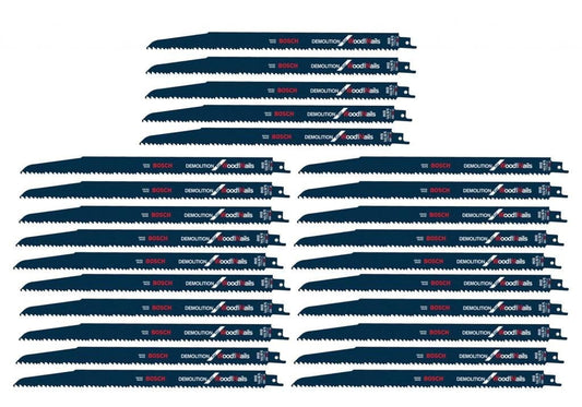 Bosch 25 Pack of Genuine OEM Replacement Reciprocating Saw Blades - RDN12VB-25pk