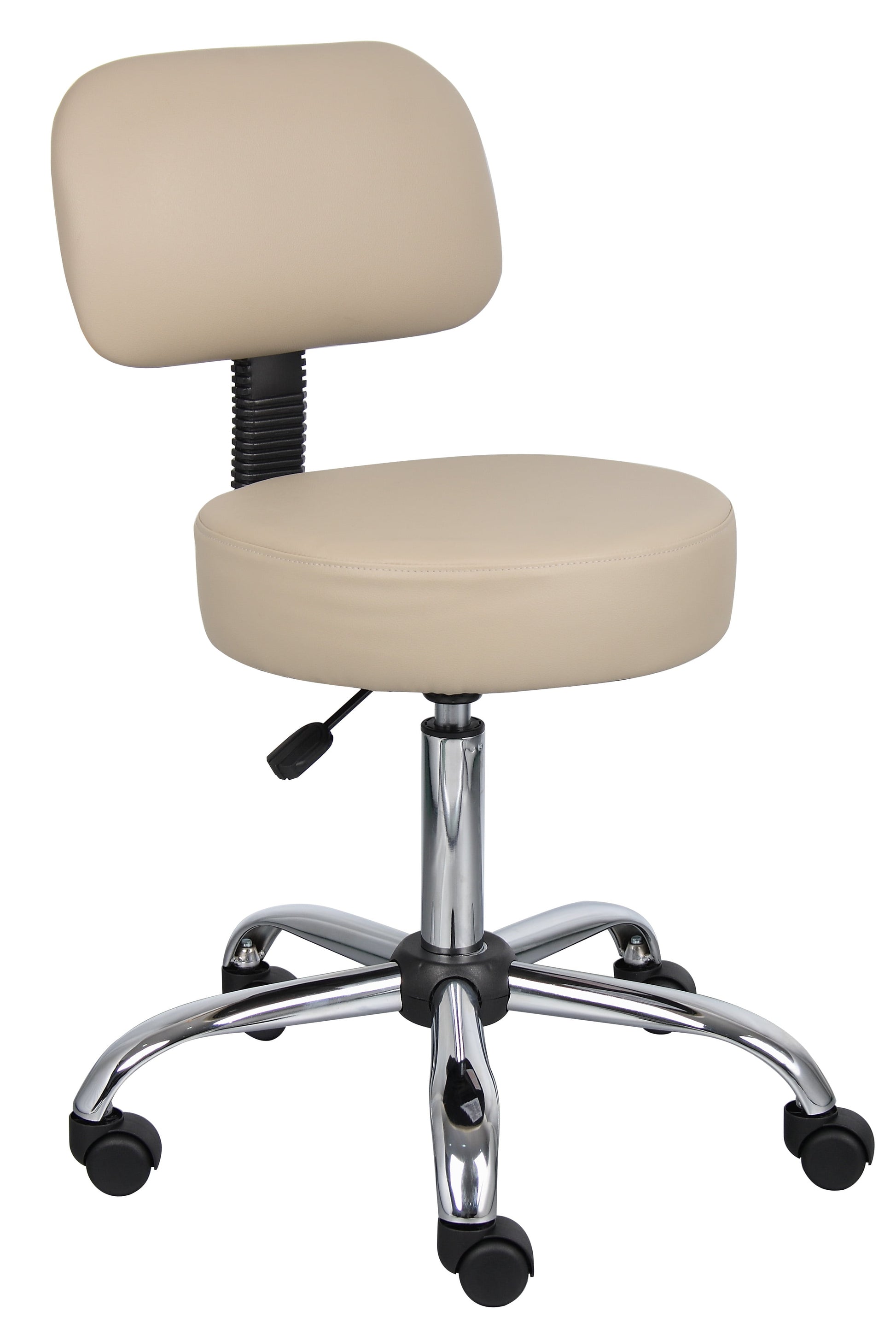Boss Office Products Medical Spa Rolling Mid-Back Desk Stool, Beige