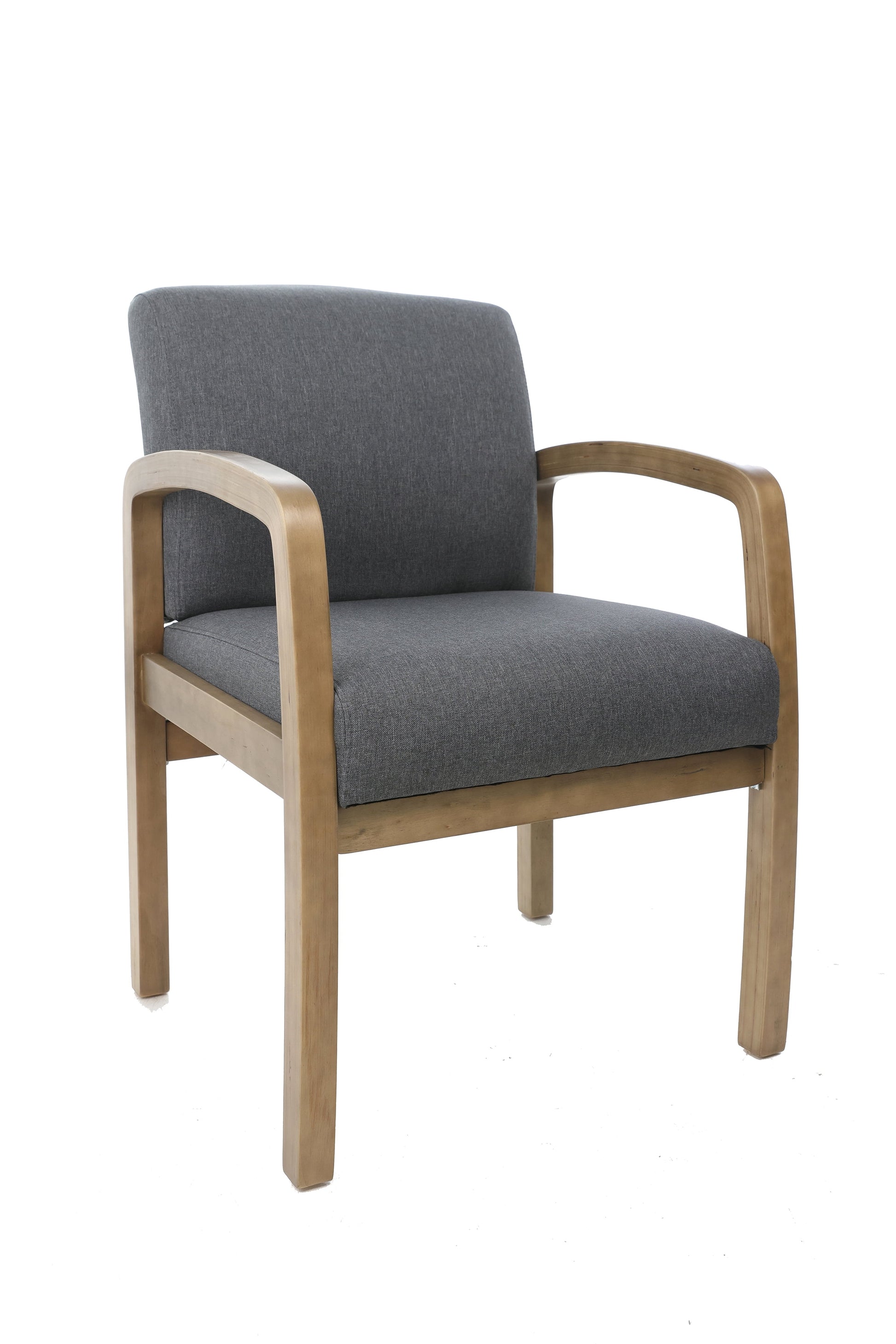 Boss Office Products Slate Gray Transitional Fabric Upholstered Armchair, Gray