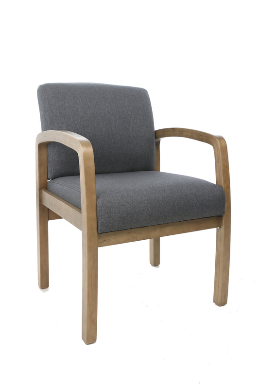 Boss Office Products Slate Gray Transitional Fabric Upholstered Armchair, Gray