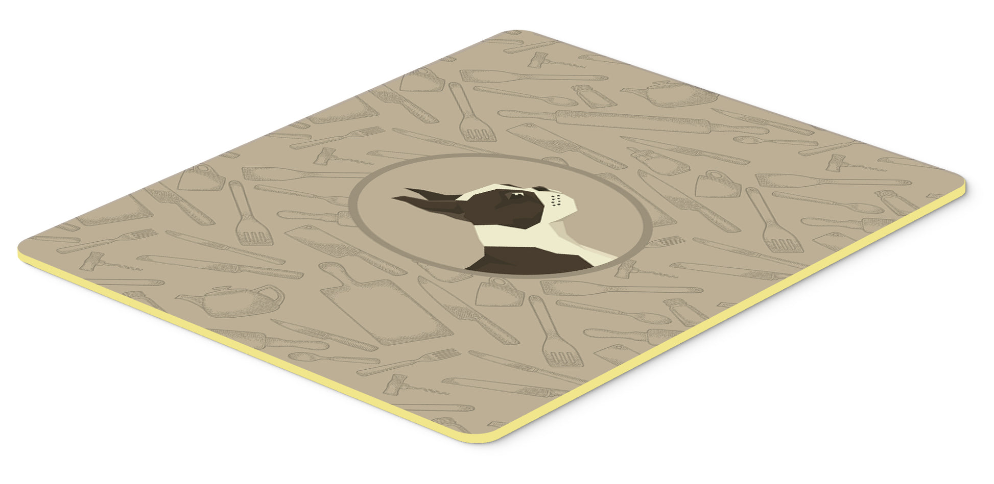 Boston Terrier In the Kitchen Kitchen or Bath Mat 24x36