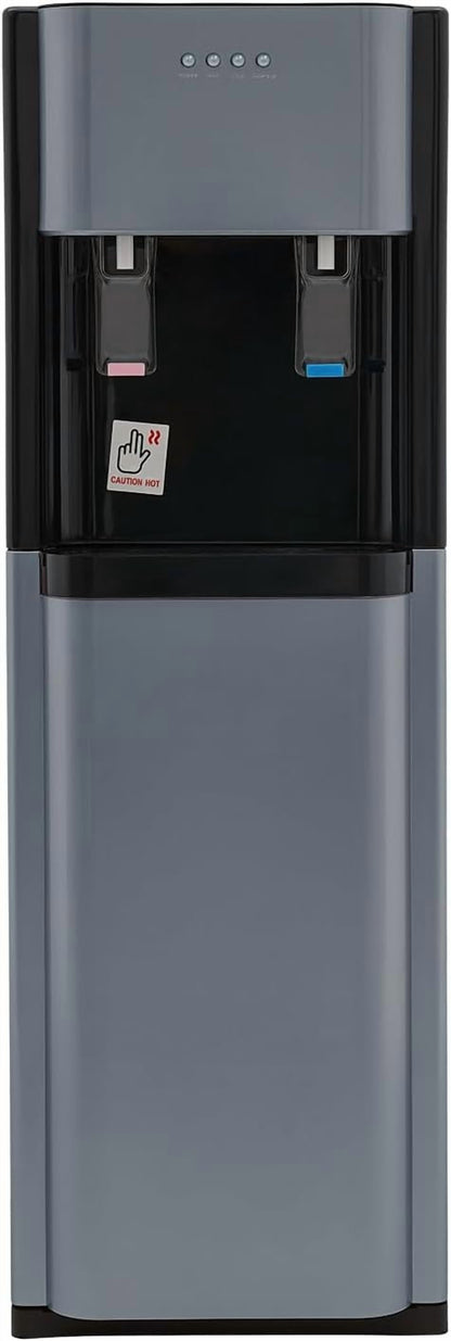 Bottom Loading Water Cooler Dispenser for 5.28 Gallon Bottles, Hot & Cold Standing Water Dispenser, 2 Temperatures with Hot & Cold Spouts,450w Heating Power for Homes, Kitchens. (Dark Gray-450w)