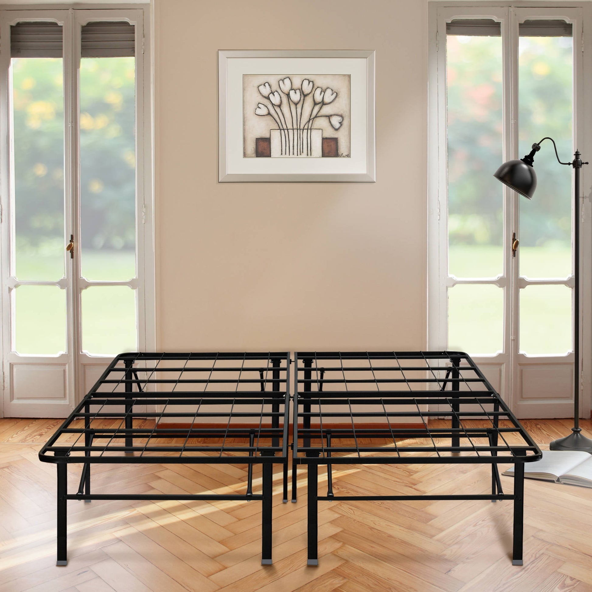 Boyd Sleep 18" Platform Metal Bed Frame with Under Bed Storage, Tool-Free Assembly, Heavy Duty, Twin