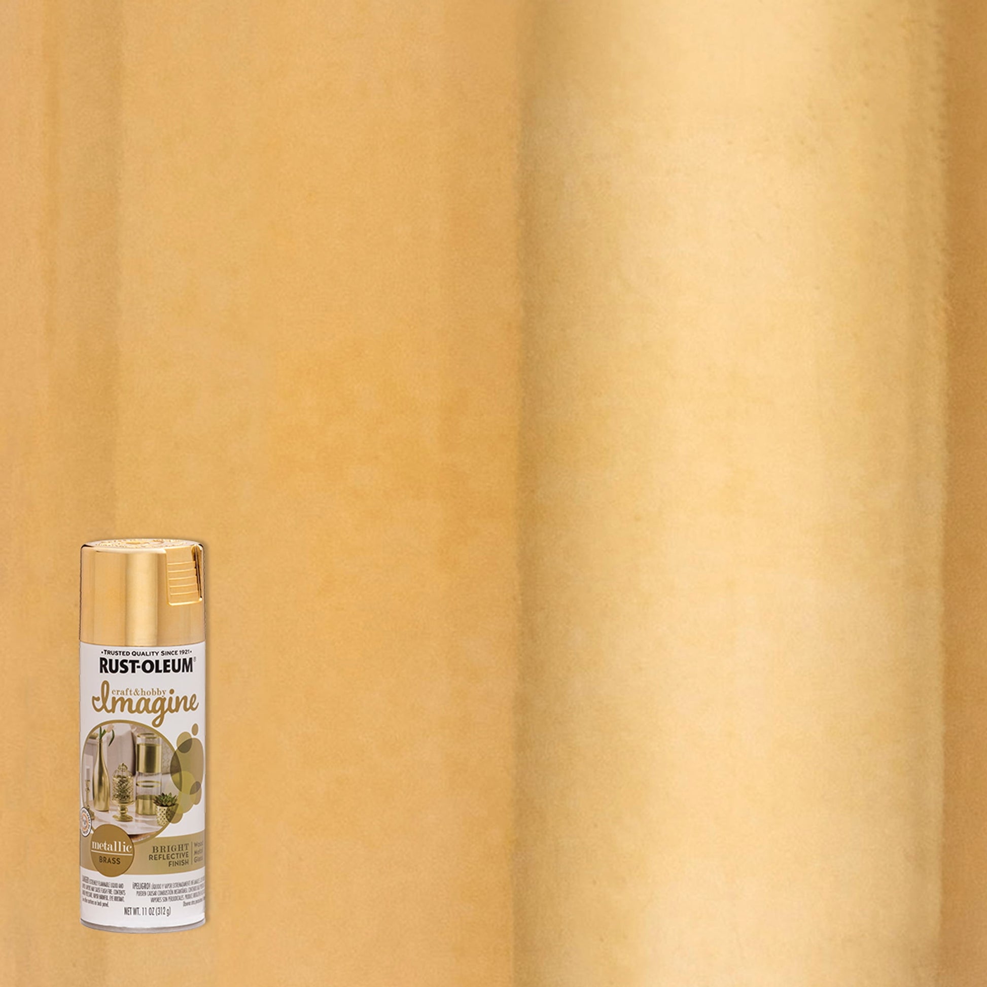 4 Pack, Brass, Rust-Oleum Craft & Hobby Metallic Imagine Metallic Spray Paint- 353723, 11 oz.