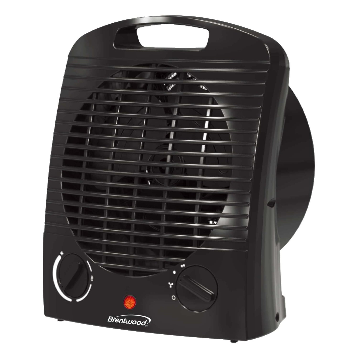 Brentwood 1,500-Watt-Max Portable Electric Space Heater and Fan, Black, H-F306BK, H-F306BK