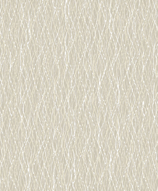 Brewster Molly Light Brown Twist Wallpaper