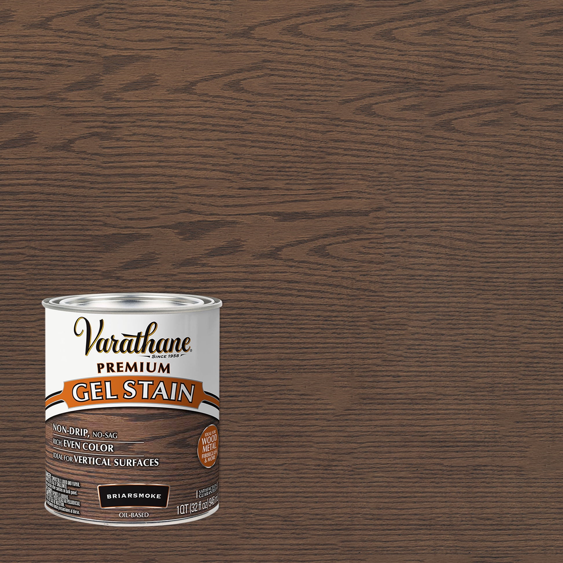 2 Pack, Briarsmoke, Varathane Premium Gel Wood Stain-358173, Quart
