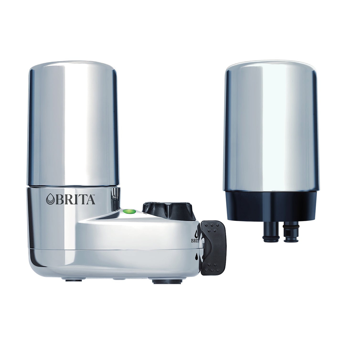 Brita Elite Chrome, Faucet Water Filter System, 2 Replacement Filters, Reduces Lead