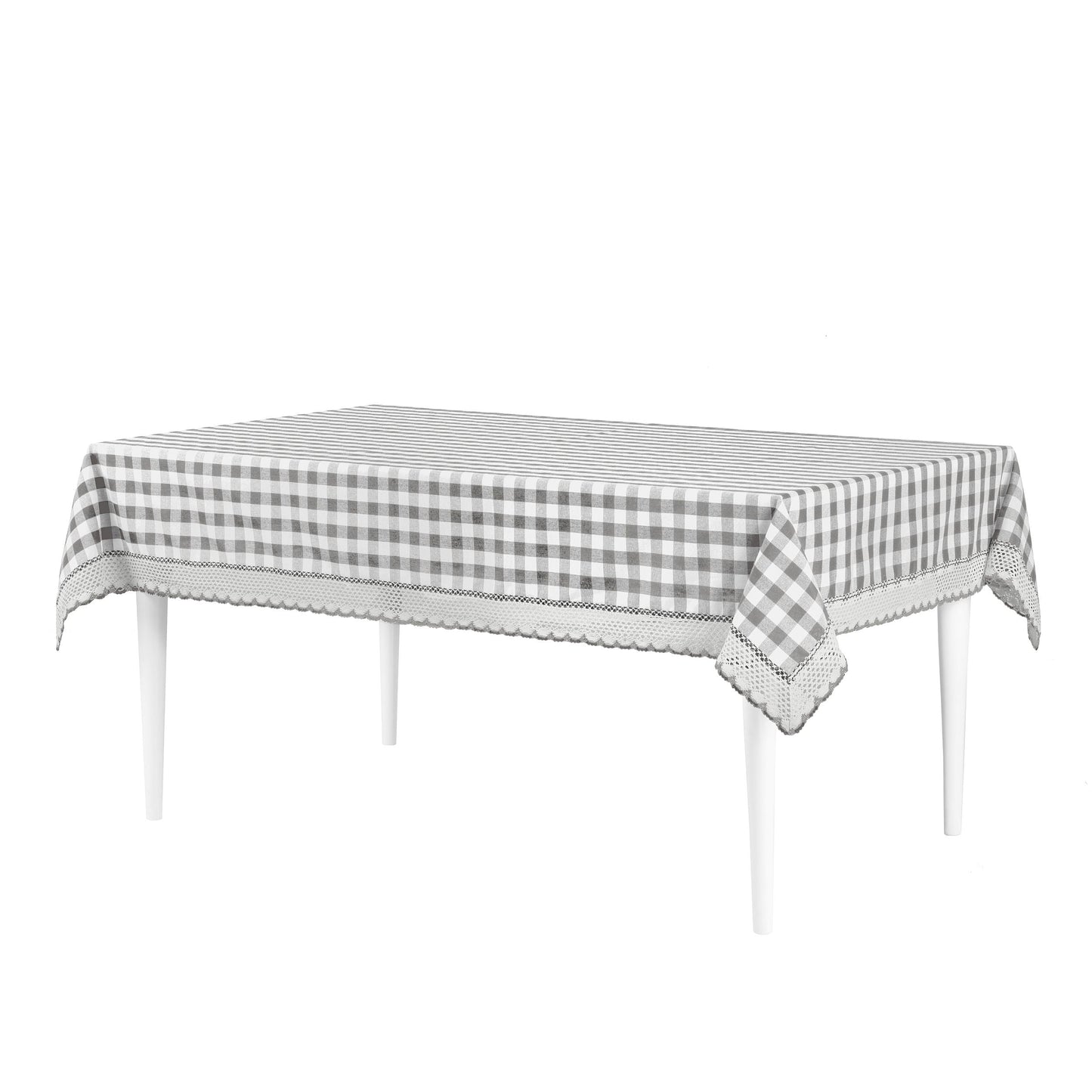 Buffalo Check Plaid Tablecloth - Gray - 60 in x 120 in