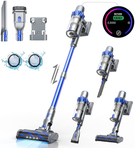 Buture Pro Cordless Vacuum Cleaner, 550W/48KPA 55Mins Lightweight Stick Vacuum Cleaner for Carpet Pet Hair Hardwood Floor