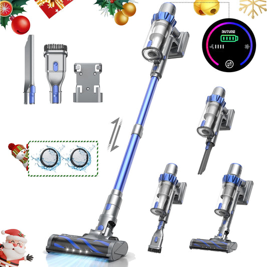 Cordless Vacuum Cleaner 50Mins Stick Vacuum Lightweight for Carpet Pet Hair Hardwood Floor