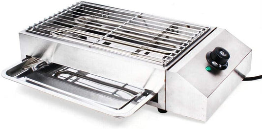 CNCEST Electric Grill Electric Searing Grill Smokeless Indoor Grill Electric BBQ Grill Smokeless BBQ Cooking Griddle Stainless Steel Easy to Clean for Home Or Commercial