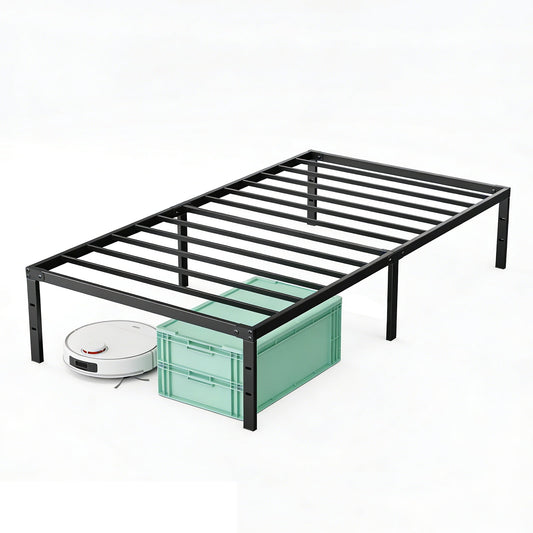 CONCETTA metal bed frame with Storage Space, Heavy Duty Platform Foundation, No Box Spring Needed, 12 inch,Twin-XL