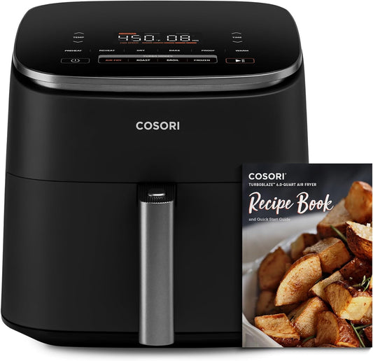 COSORI TurboBlaze 6 qt Compact Air Fryer, Dark Gray