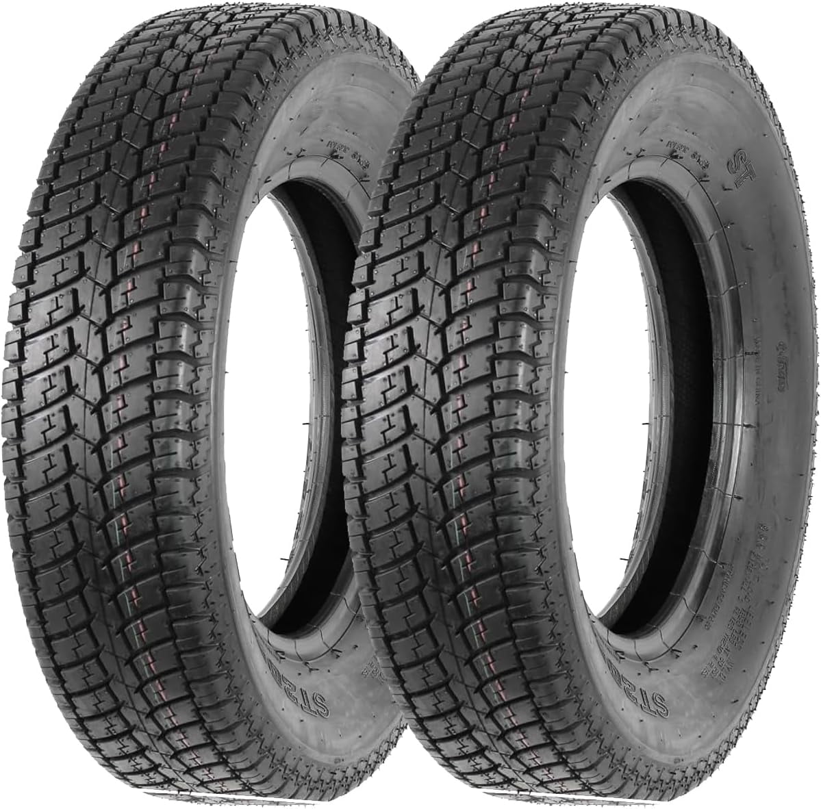COZONY 2 Pcs Trailer Tire, 6PR, ST205/75D15, Premium Trailer Tires, Load Range C, Max Load 1820Lbs, Rubber
