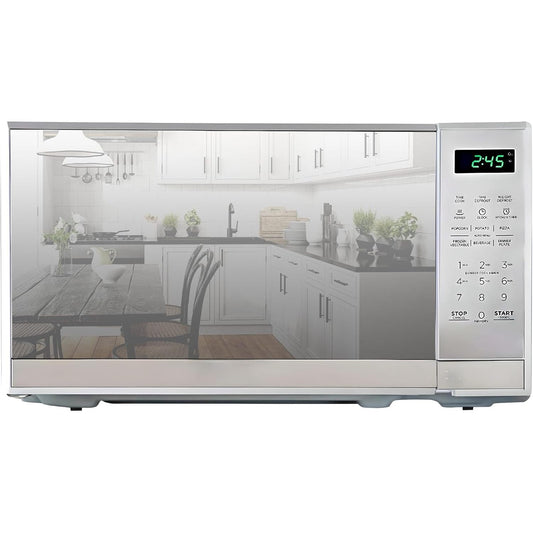 CSPP 0.7 Cu Ft Microwave Oven - Stainless Steel Compact Style Microondas, Smart Countertop Kitchen Appliance With Digital Touch Use, Pre-Set Function, 10" Turntable, Easy To Use Horno, 700 watt