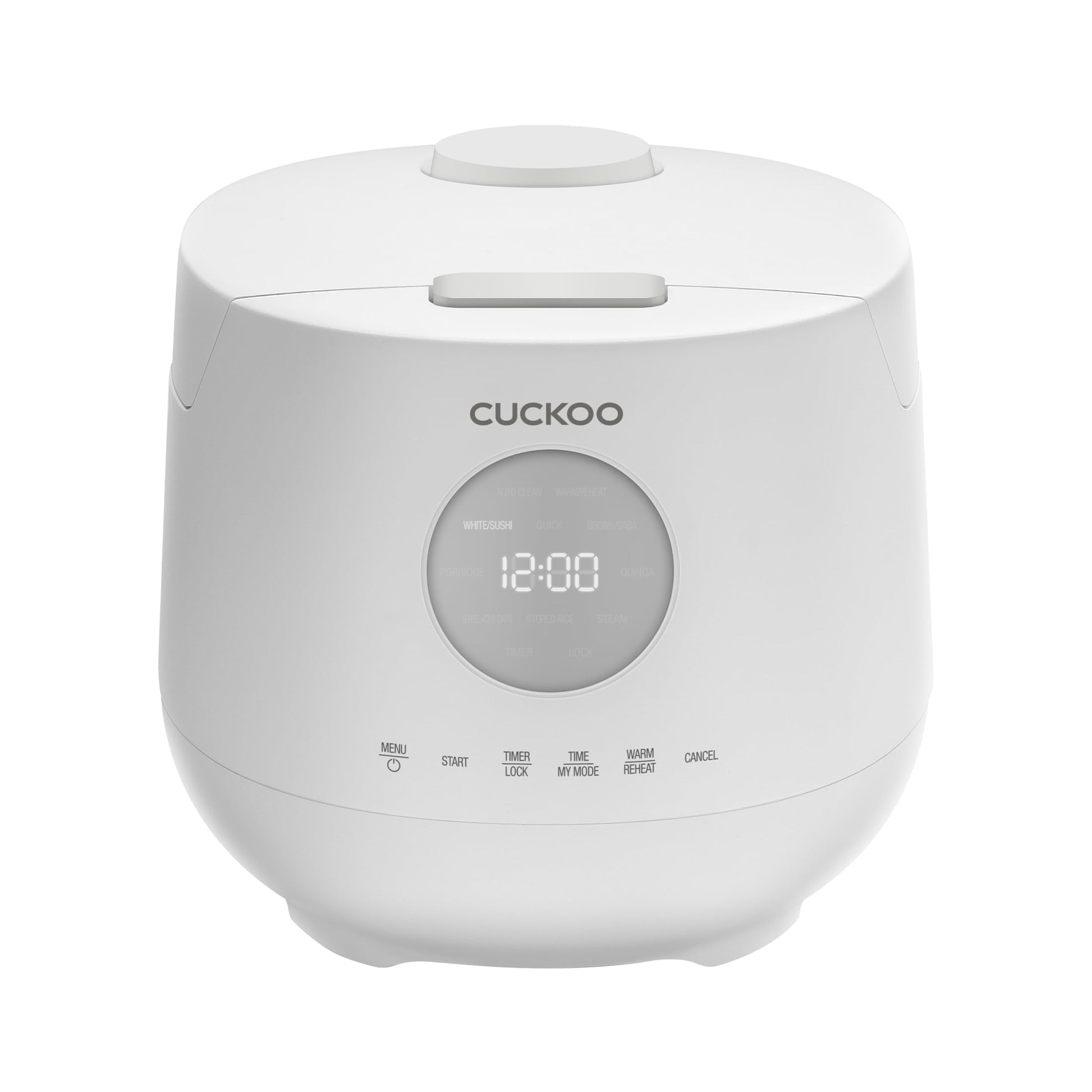 CUCKOO Rice Cooker 12 Cups Cooked Warmer with Nonstick Pot 13 Menu Options and Micom Fuzzy Logic Tech with Auto Clean Feature in Gray
