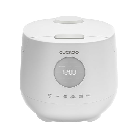 CUCKOO Rice Cooker 12 Cups Cooked Warmer with Nonstick Pot 13 Menu Options and Micom Fuzzy Logic Tech with Auto Clean Feature in Gray