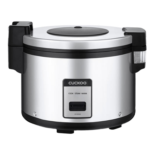 CUCKOO 60 Cups Cooked XL Rice Cooker Warmer with Nonstick Pot Easy Switch Start Silver/Black (CR-3055)