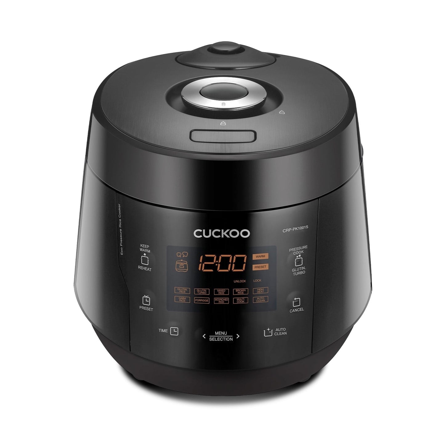 CUCKOO CRP-PK1001S 10-Cup (Uncooked) / 20-Cup (Cooked) Heating Pressure Rice Cooker & Warmer (Black)