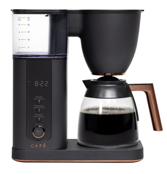 Café Specialty Drip Coffee Maker | 10-Cup Glass Carafe | WiFi Enabled Voice-to-Brew Technology | Smart Home Kitchen Essientials | SCA Certified, Barista-Quality Brew | Matte Black