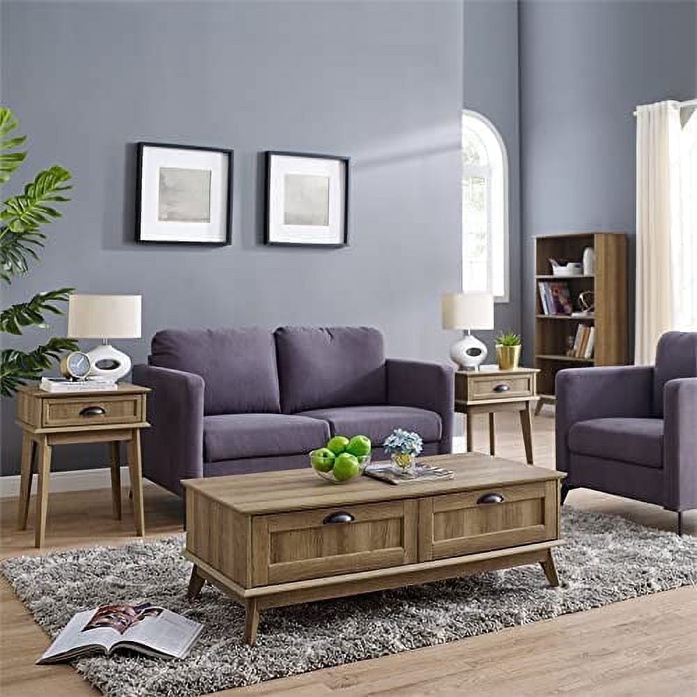 Caffoz Newport Series Scandinavian Coffee Table with Storage and Brown