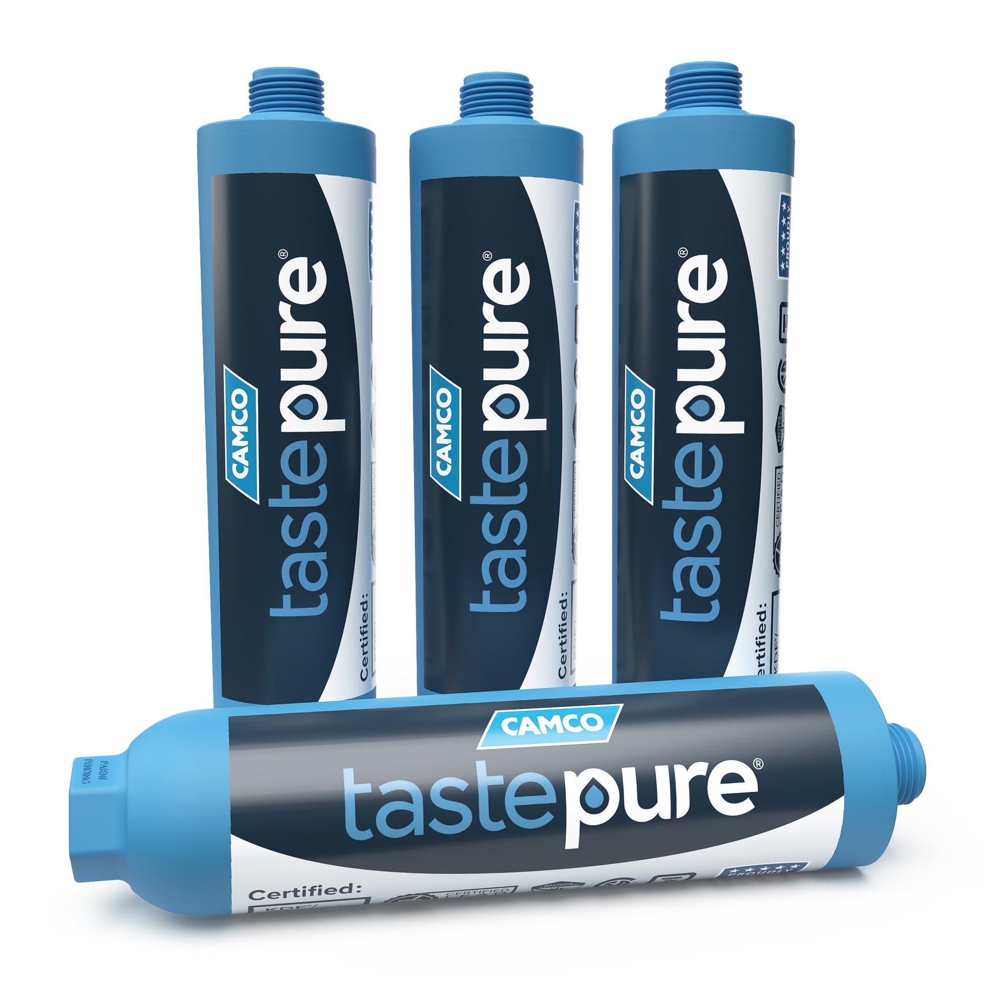 Camco Tastepure RV/Marine Inline Water Filter, 4-Pack (40042)