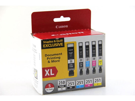 Canon PGI-250XL CLI-251 Cartridges 6432B011 5 Pack CMYK