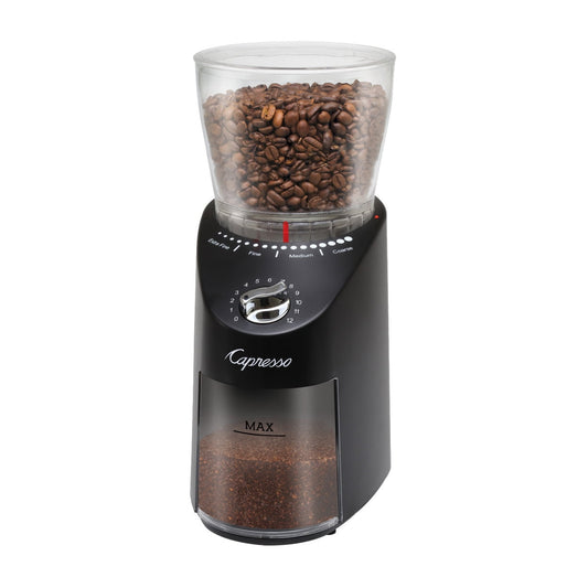 Capresso 570.01 Infinity Plus Commercial-Grade Conical Burr Grinder (Black)