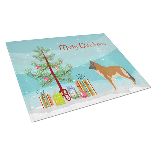 Caroline's Treasures Belgian Tervuren Christmas Glass Cutting Board Large