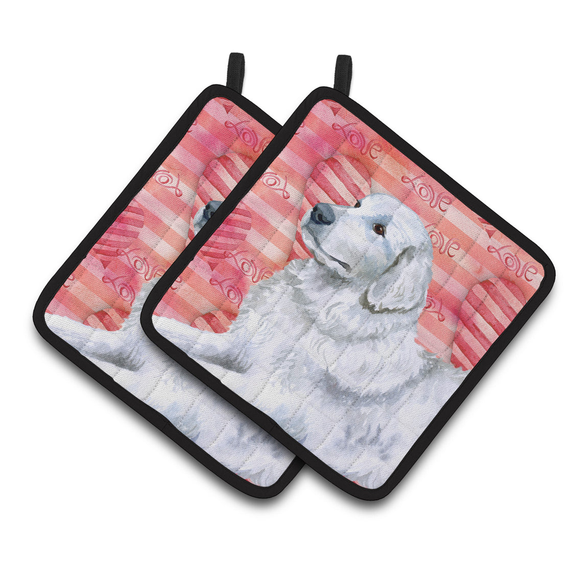 Caroline's Treasures Maremma Sheepdog Love Pair of Pot Holders