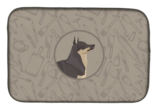 Caroline's Treasures Swedish Vallhund In the Kitchen Dish Drying Mat